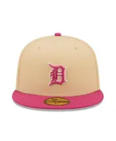 New Era Men's Orange and Pink Detroit Tigers Tiger Stadium Mango Passion  59FIFTY Fitted Hat