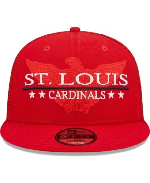 New Era Men's St. Louis Cardinals Blackout Trucker 9FIFTY Snapback