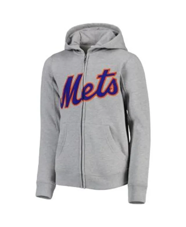 Youth Boys and Girls Heather Gray New York Yankees Wordmark Full-Zip Fleece  Hoodie