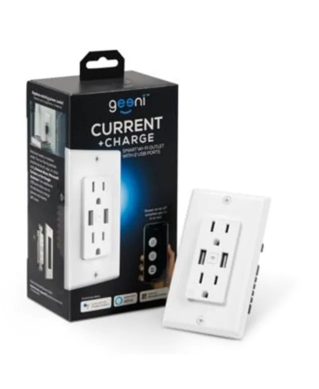 Geeni Switch Duo Double Smart Plug, White, 2 Outlets, Works with Alexa and  Google Home 