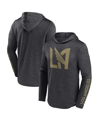 Men's Branded Charcoal LAFC First Period Space-Dye Pullover Hoodie