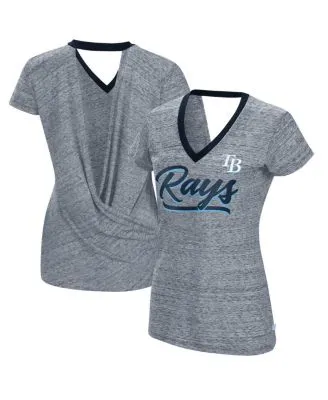 FANATICS Women's Fanatics Branded Navy Tampa Bay Rays Official Logo V-Neck  Long Sleeve T-Shirt