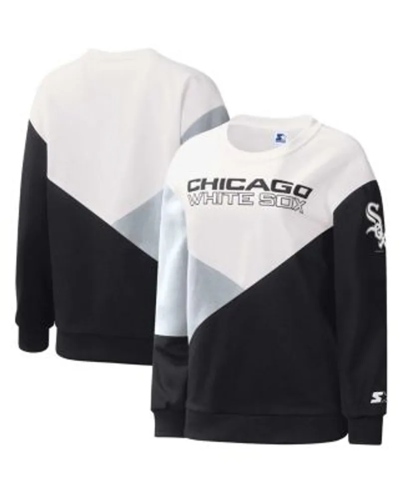 Starter Women's White, Black Chicago White Sox Shutout Pullover Sweatshirt