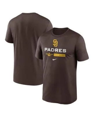 Youth Nike Brown San Diego Padres Authentic Collection Velocity Practice Performance T-Shirt