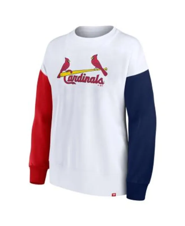 Fanatics Branded Cream St. Louis Cardinals Leopard Pullover Sweatshirt