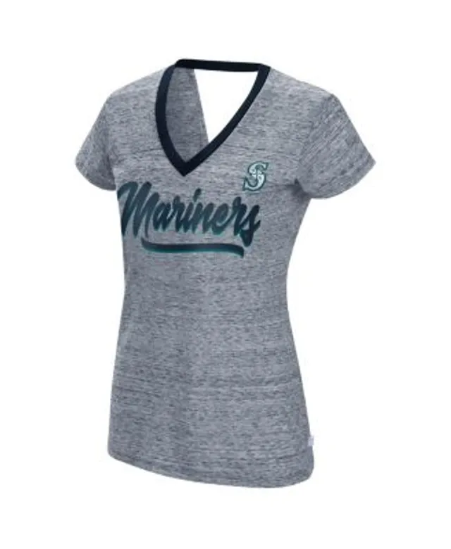 Profile Women's White and Navy Seattle Mariners Plus Colorblock T-shirt