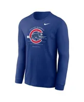 Men's Nike Royal Los Angeles Dodgers Over Arch Performance Long Sleeve T-Shirt