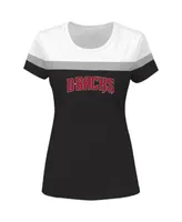 Women's White and Black Colorado Rockies Plus Colorblock T-shirt