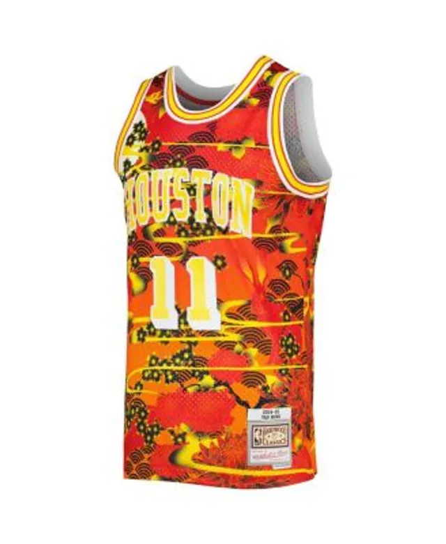 Hakeem Olajuwon Houston Rockets Mitchell & Ness Hardwood Classics Off-Court  Swingman Jersey - Red