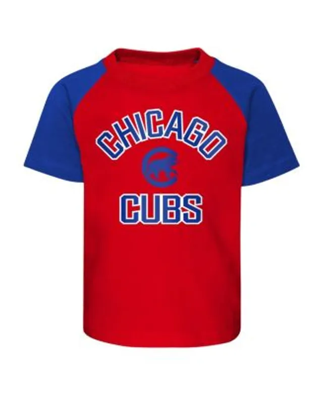 Big Boys Heathered Royal Chicago Cubs Raglan T-shirt