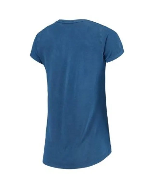 New Era Women's Chicago Cubs Blue Dipdye Scoop V-Neck