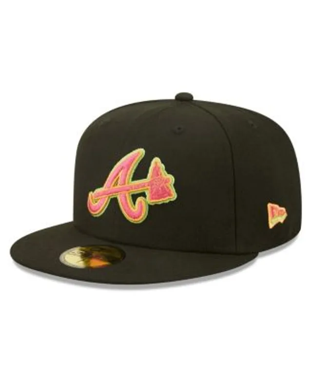 Men's Atlanta Braves New Era Black Summer Sherbet 59FIFTY Fitted Hat