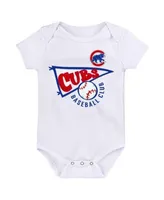 Lids Chicago Cubs Infant Biggest Little Fan 3-Pack Bodysuit Set -  Royal/White/Heather Gray