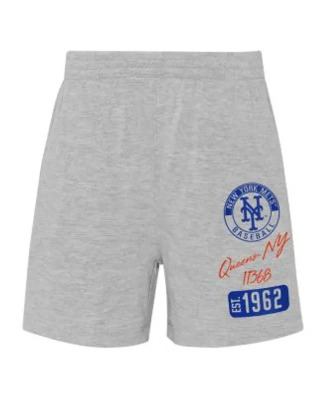 Outerstuff Babies' Infant Boys And Girls Orange, Heather Grey New York Mets  Ground Out Baller Raglan T-shirt And Shorts In Orange,heather Grey