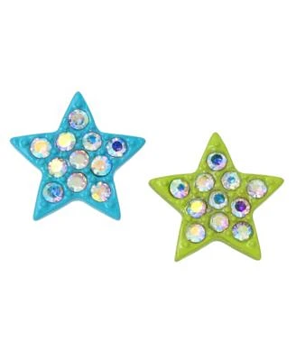 Faux Stone Star Mismatched Earrings