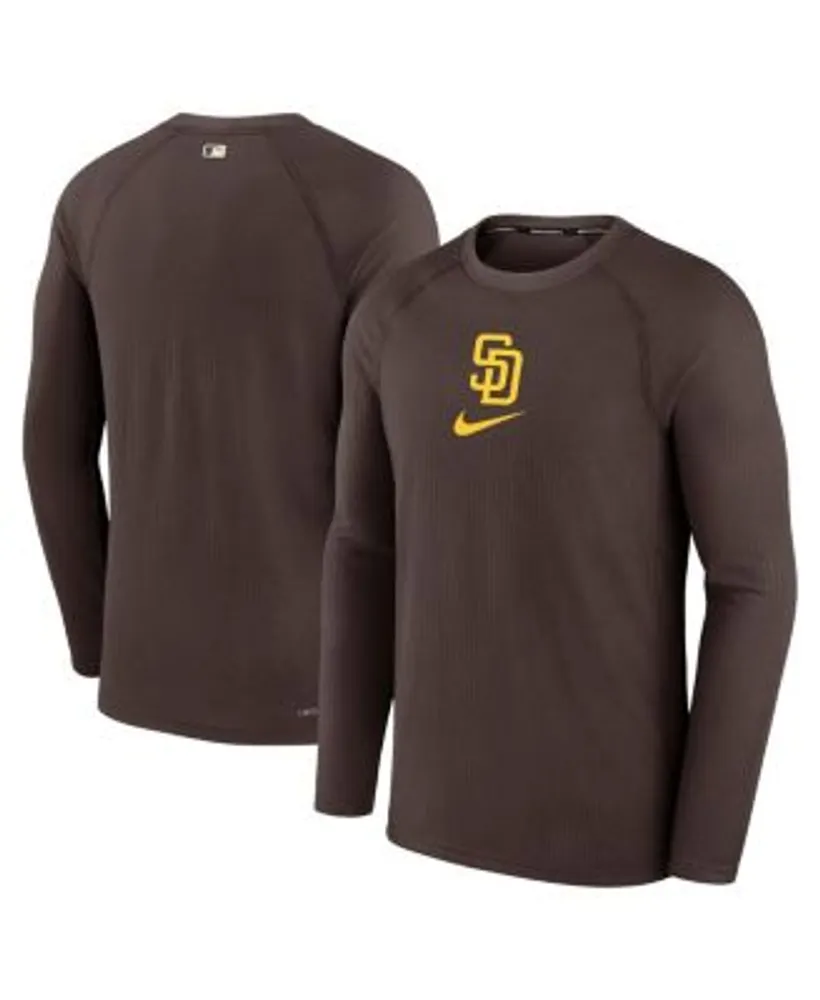 Men's Nike Brown San Diego Padres Wordmark Velocity Performance T-Shirt