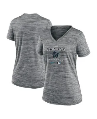 Lids Miami Marlins Touch Women's Halftime Back Wrap Top V-Neck T-Shirt -  Black