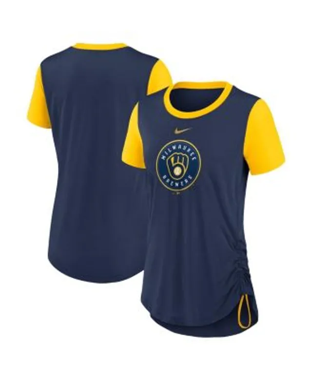 Refried Apparel Women's Navy Milwaukee Brewers Fitted T-shirt - Macy's