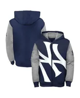 Youth Atlanta Braves Navy Poster Board Full-Zip Hoodie