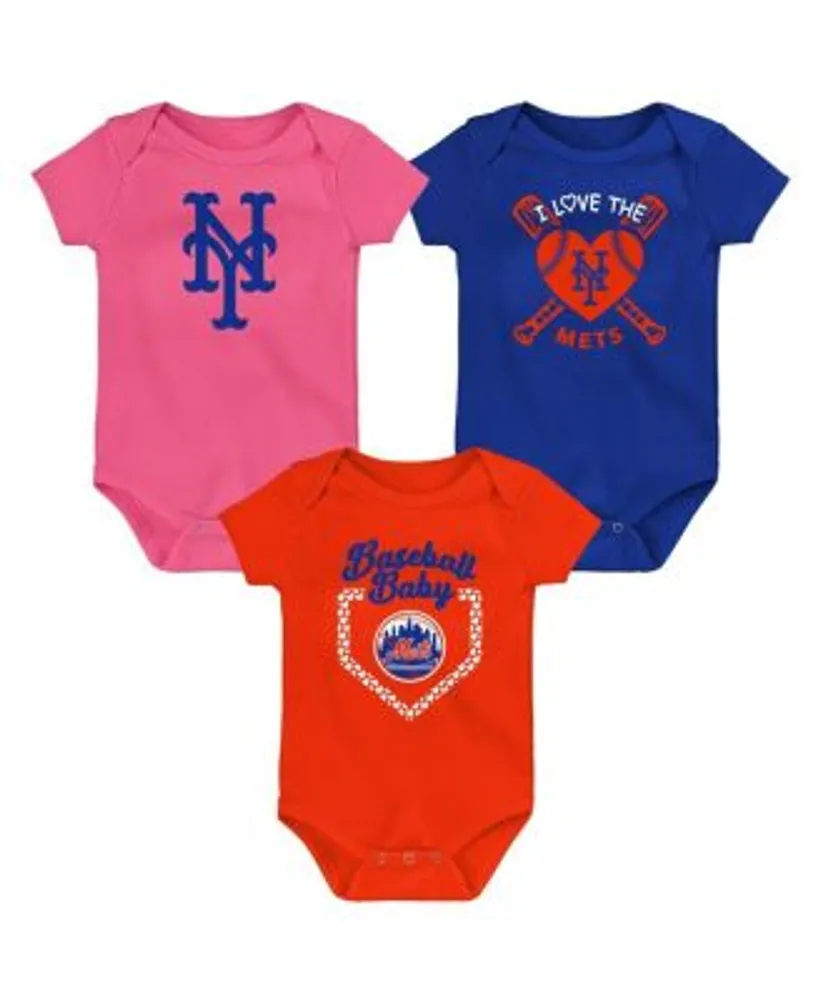 MLB Baby Girls' New York Yankees Onesie, Bib & Bootie Set - Pink