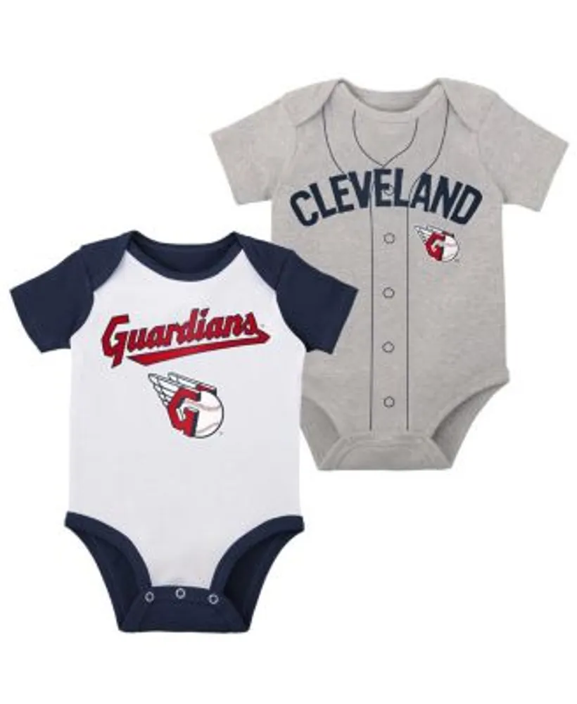 Outerstuff Girls Newborn & Infant Navy/Heathered Gray Detroit Tigers Scream & Shout Two-Pack Bodysuit Set