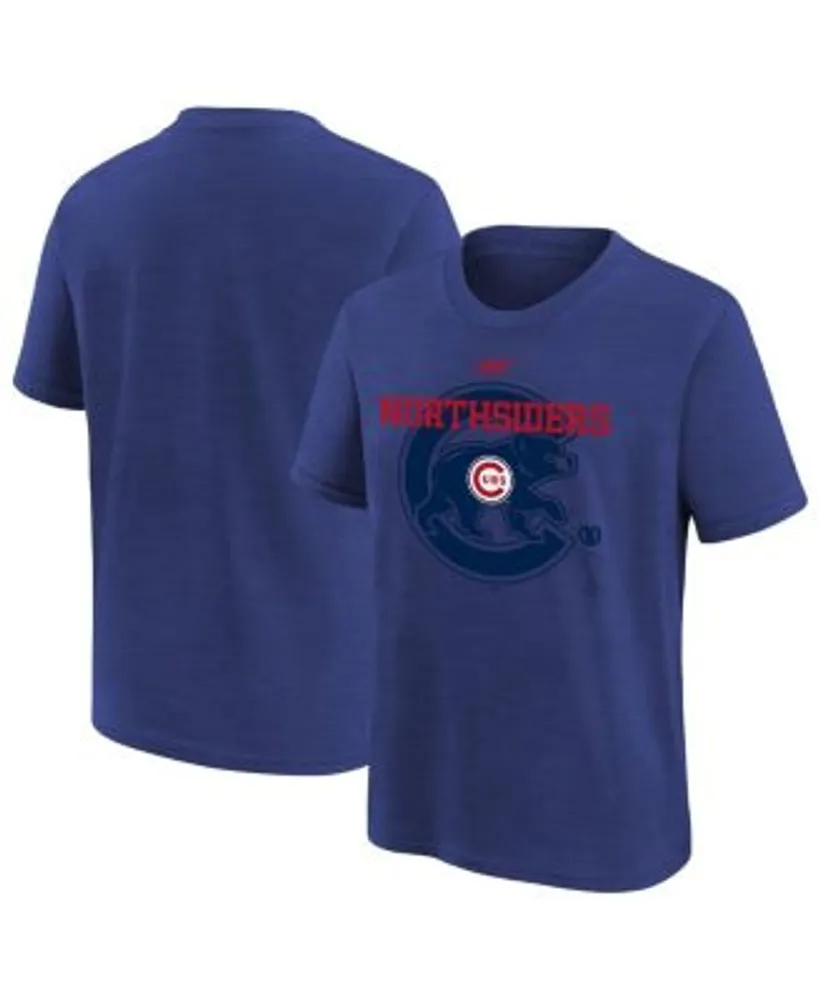  Nike Women's Chicago Cubs Tri-Blend 3/4-Sleeve Raglan