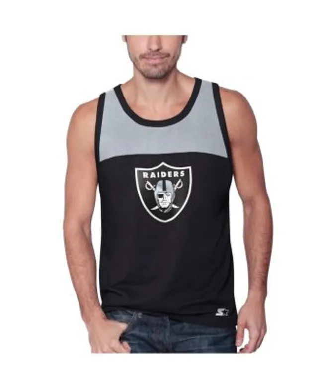 Men's Mitchell & Ness Black/Silver Las Vegas Raiders Heritage Colorblock Tank Top Size: Large