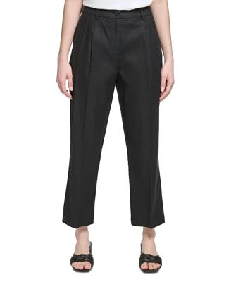 High Waist Pleated Straight Leg Pants