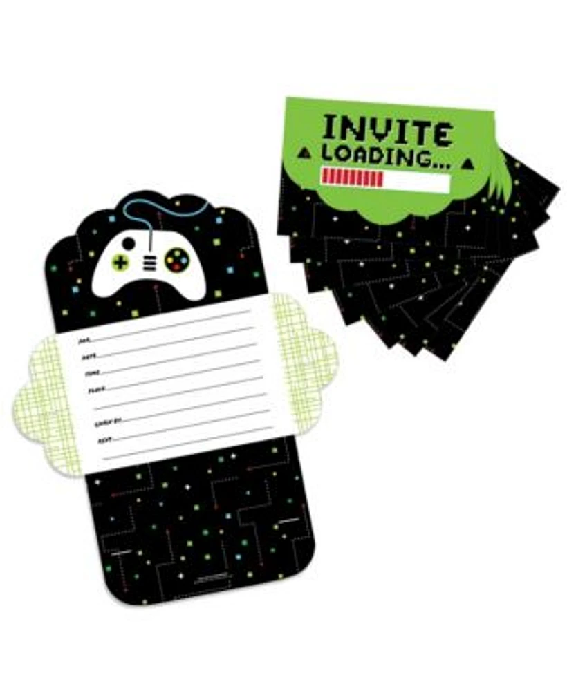 Big Dot of Happiness Game Zone Fill-In Cards Pixel Video Game Party Fold &  Send Invitations 8 Ct | The Shops at Willow Bend