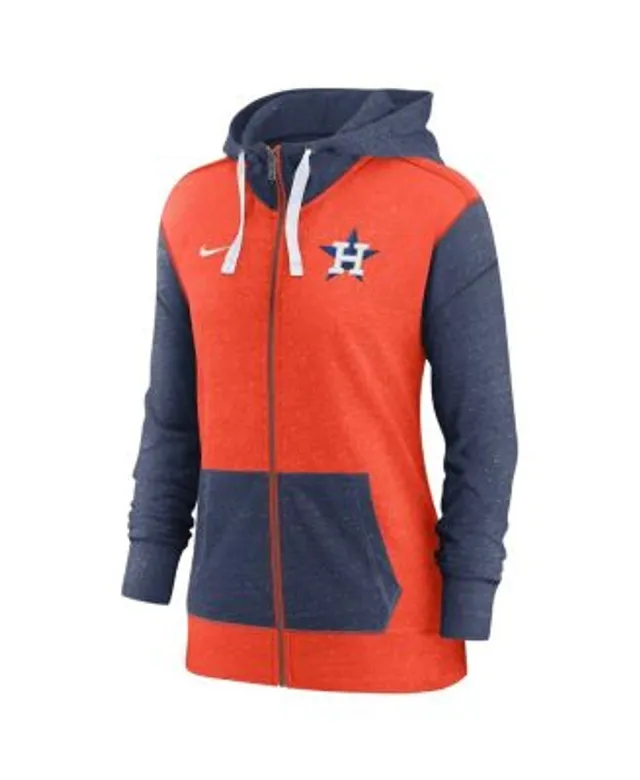 Women's Houston Astros New Era Navy Tie-Dye Fleece Full-Zip Hoodie