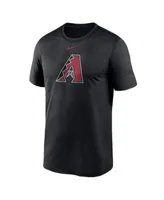 Men's Arizona Diamondbacks Nike Black Team Large Logo Legend Performance T- Shirt