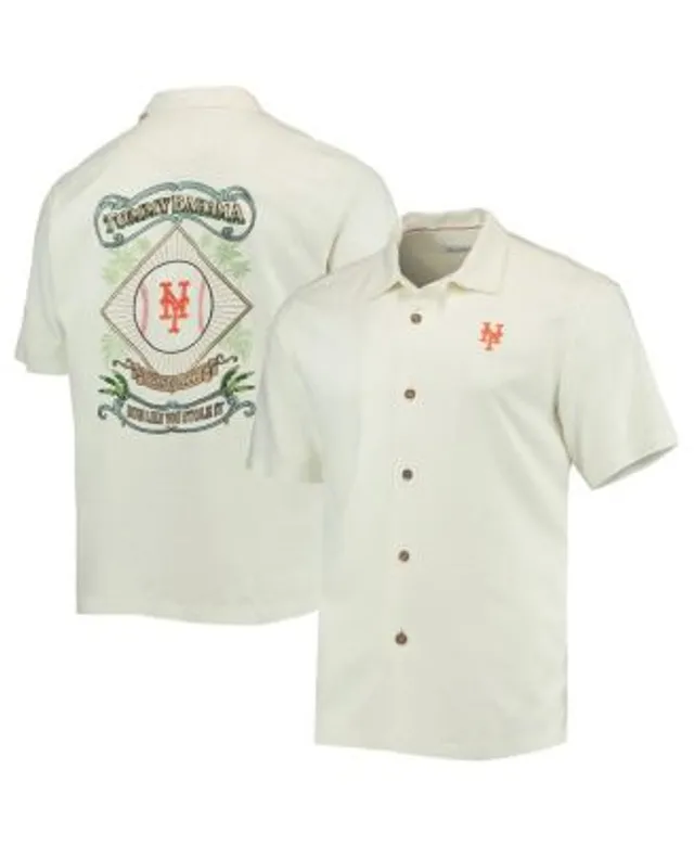 Tampa Bay Buccaneers Tommy Bahama Coconut Point Frondly Fan Camp IslandZone  Button-Up Shirt - Gray