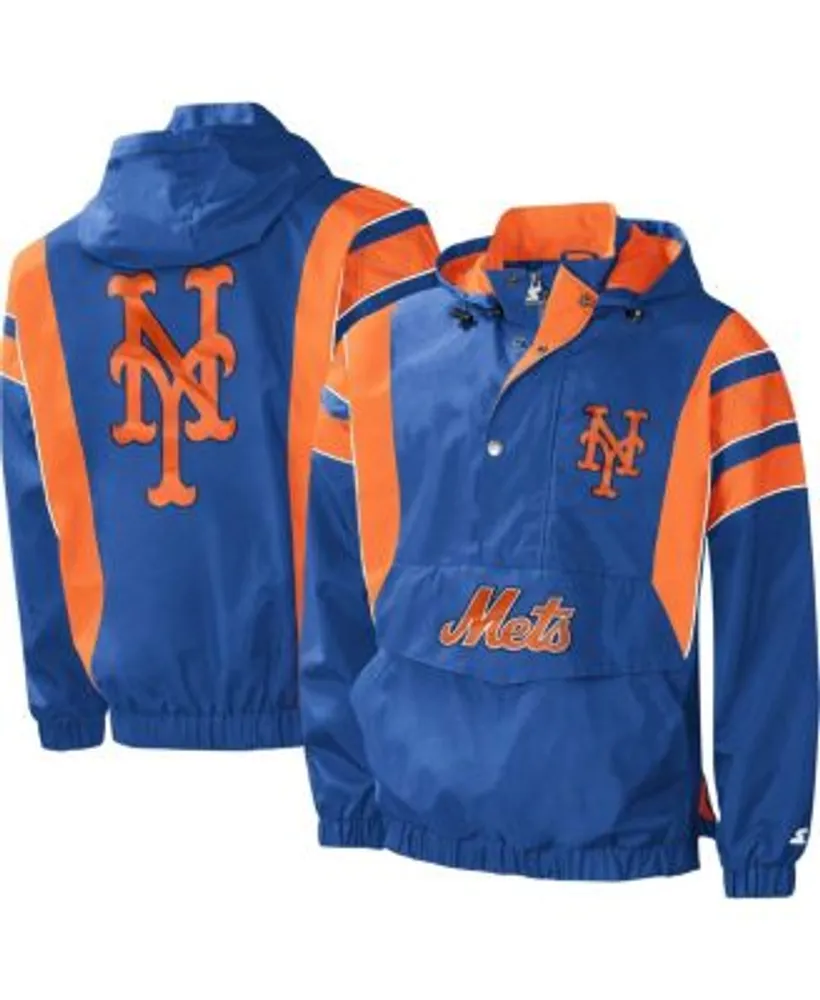 Starter Men's Royal New York Mets Impact Hoodie Half-Zip Jacket