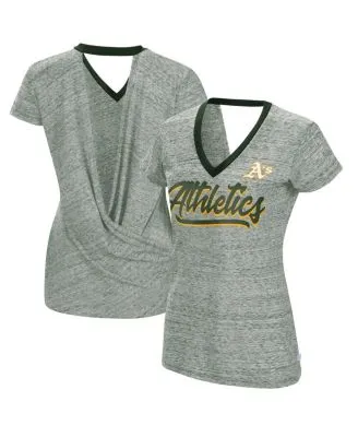 Women's Touch Black Pittsburgh Pirates Halftime Back Wrap Top V-Neck T-Shirt Size: Small