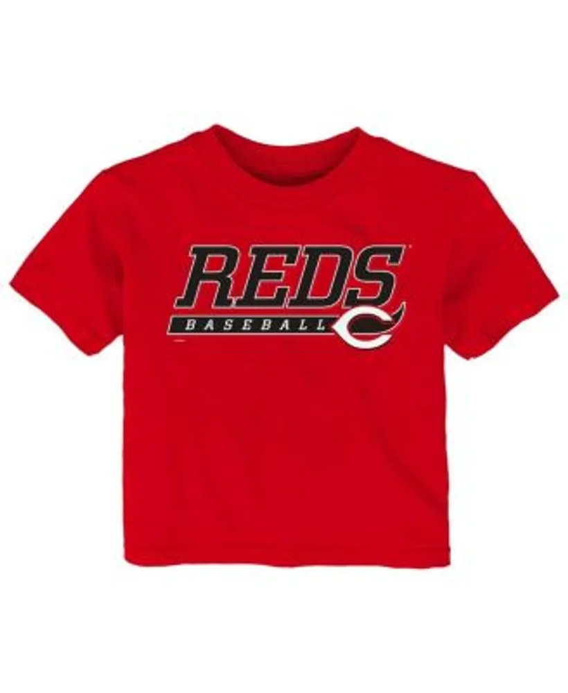 Cincinnati Reds Youth V-Neck T-Shirt - White/Red