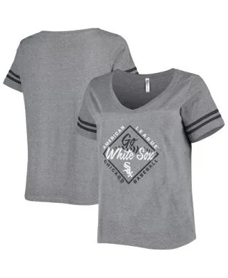 Boston Red Sox New Era Women's Plus Size Space Dye Raglan V-Neck T-Shirt -  Navy
