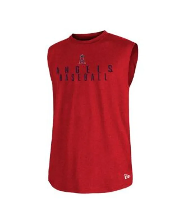 New Era Men's New Era Heathered Red Boston Sox Muscle Tank Top