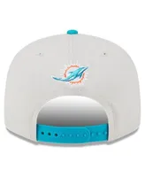 Men's New Era Stone/Aqua Miami Dolphins 2023 NFL Draft on Stage 59FIFTY Fitted Hat