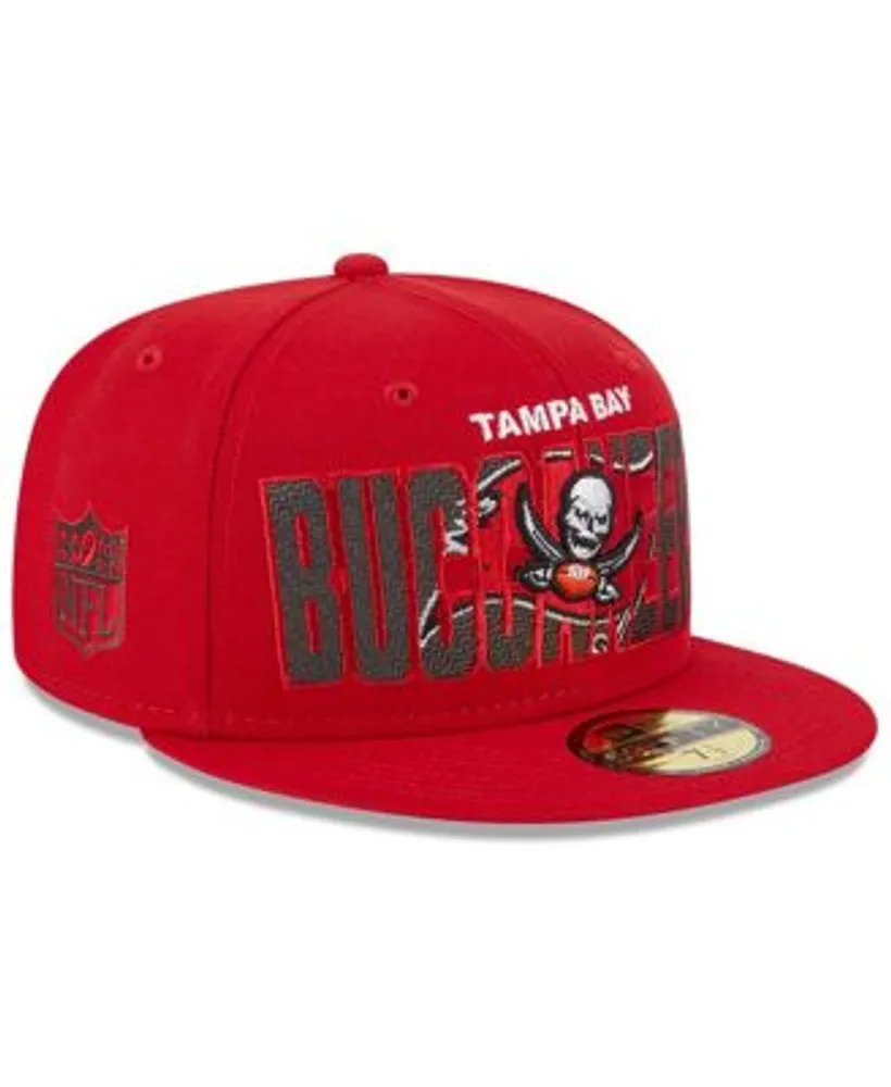 Men's New Era Stone/Red Tampa Bay Buccaneers 2023 NFL Draft Low Profile 59FIFTY Fitted Hat