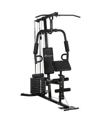 Home Gym, Multifunction Workout Station with 100Lbs Weight Stack, 200100Lbs Resistance for Full Body Strength Training Equipment