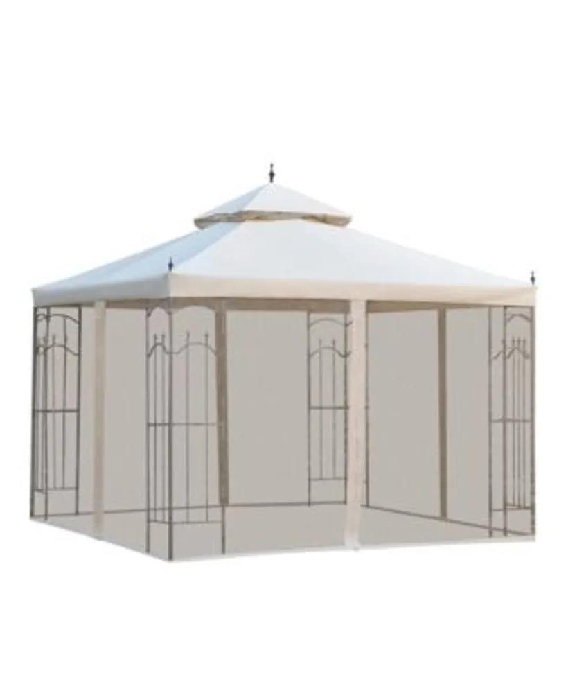 Outsunny 10' x 10' Outdoor Patio Gazebo with Beautiful Polyester