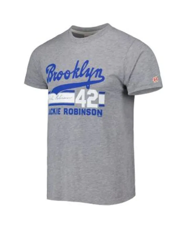 Men's Brooklyn Dodgers Jackie Robinson Mitchell & Ness Gray Cooperstown  Collection Legends T-Shirt