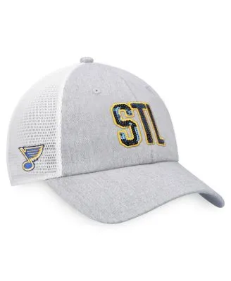 Women's Adidas Gray/White St. Louis Blues Foam Trucker Snapback Hat