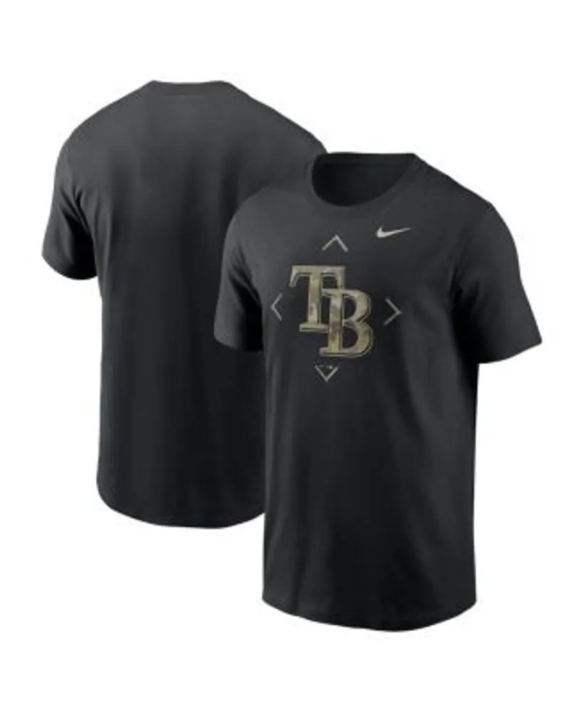Nike Men's Black Tampa Bay Rays Camo Logo T-shirt