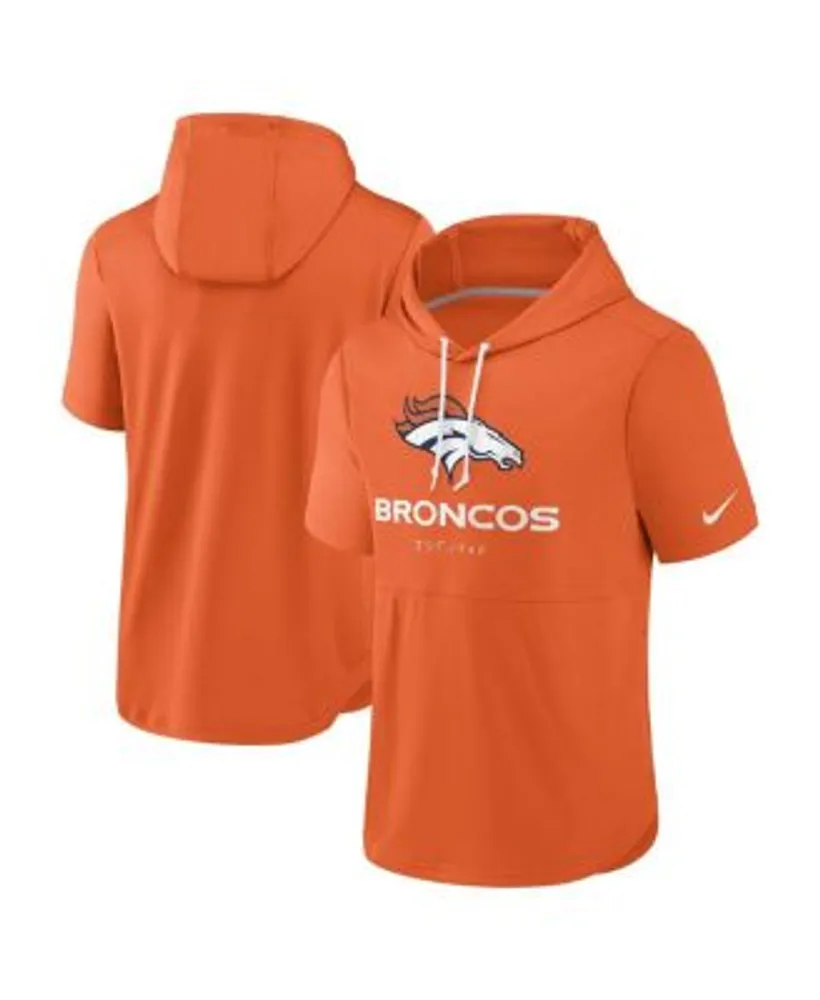 Men's Nike Orange/Royal Denver Broncos Throwback Raglan Long Sleeve T-Shirt Size: Medium