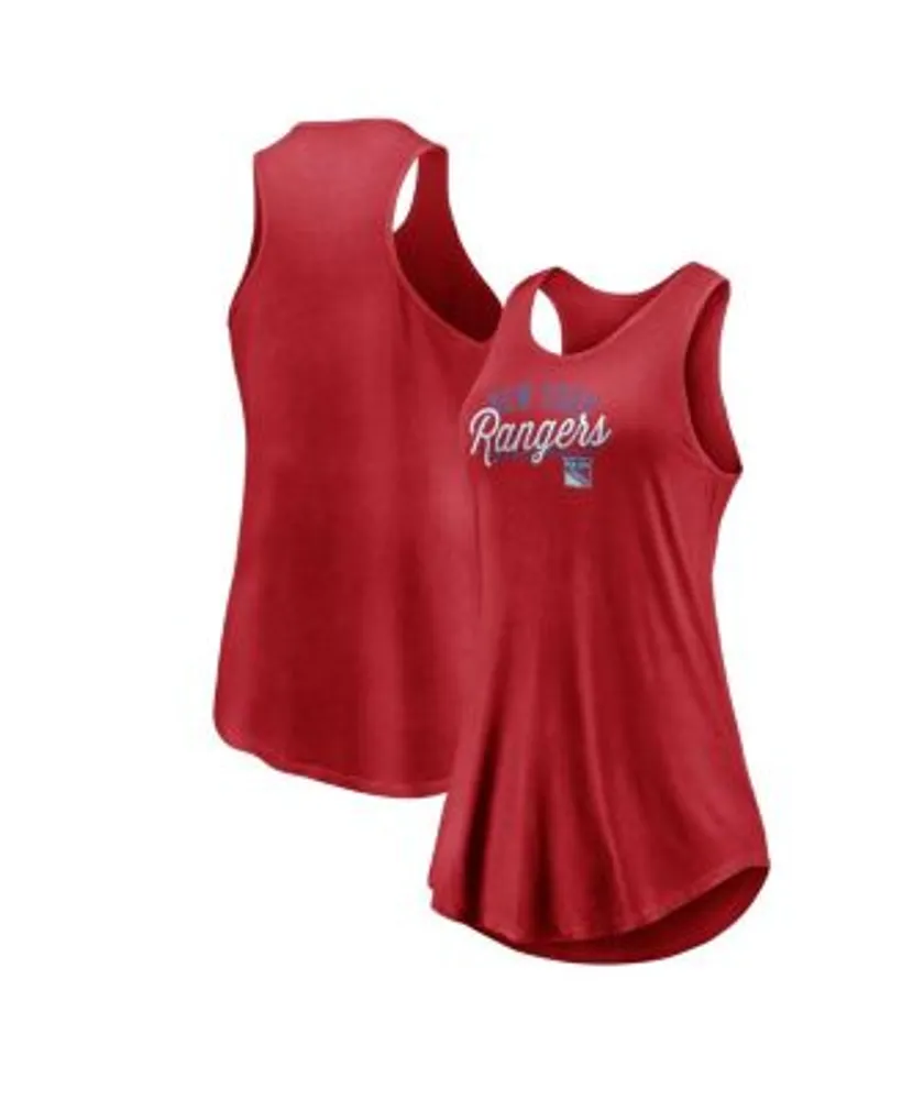 Women's Royal Texas Rangers Plus Size Racerback Tank Top