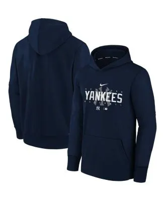 Stitches Youth Boys and Girls Heather Navy New York Yankees Raglan