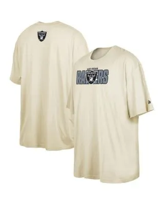 Men's New Era Cream Detroit Lions Sideline Chrome T-Shirt