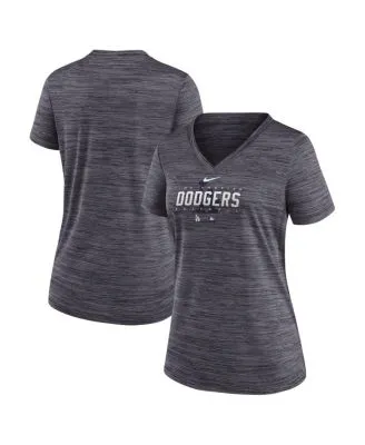 Los Angeles Dodgers Women's White Dugout Tie Front V-Neck Jersey