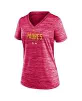 San Diego Padres Nike Women's City Connect Velocity Practice Performance  V-Neck T-Shirt - Pink